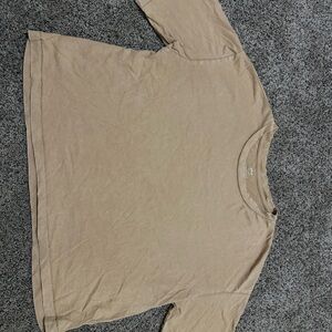 Aerie Light Brown Short Sleeve Top